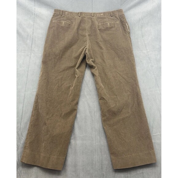 Lauren Ralph Lauren Corduroy Pants Men's 38x26 Brown Flat Front Slacks - Picture 4 of 11